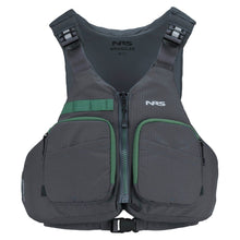 Load image into Gallery viewer, NRS Wrangler Angling PFD Charcoal Front