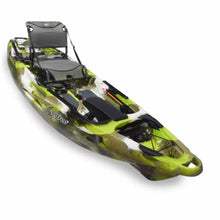 Load image into Gallery viewer, The Feel Free Moken 10 V2 Lime Camo is a compact angling kayak