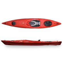 Load image into Gallery viewer, The Feelfree Aventura 125 V2 with Skeg is the best day touring kayak in polyethylene. Velocity Red.