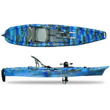 Load image into Gallery viewer, Seastream Angler 120 PD pedal drive fishing kayak wave camo
