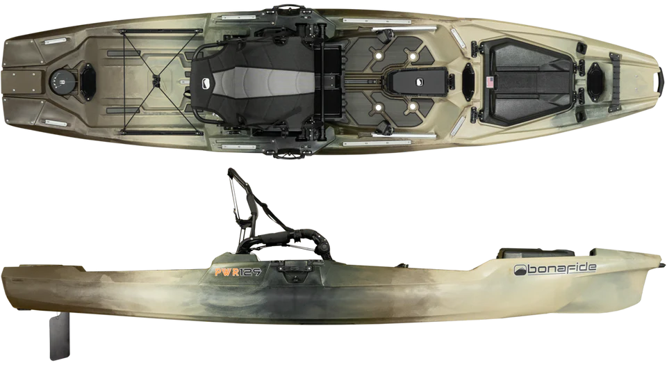 Bonafide PWR129 Camo fishing kayak