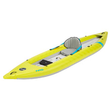 Load image into Gallery viewer, NRS Kaholo 125 solo inflatable kayak chartreuse aspect

