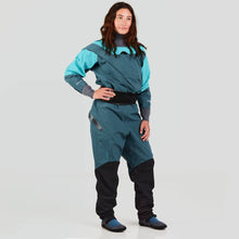Load image into Gallery viewer, NRS Women&#39;s Axiom GORE TEX Pro Dry  Suit Mediterranean Aqua
