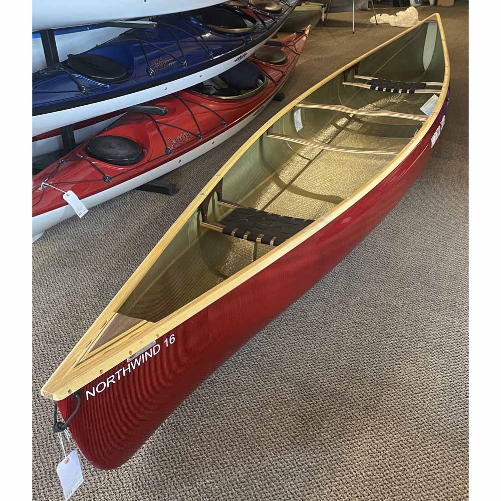 Northstar Northwind 16 Touring Canoe StarLite Ruby with Wood Trim & Kneeling Thwart