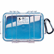 Load image into Gallery viewer, Pelican 1020 Micro Case blue protects smaller gear from crushing, water and dust.

