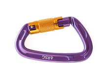Load image into Gallery viewer, River-Station-Gear-carabiner-purple-gold
