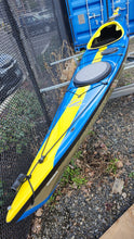 Load image into Gallery viewer, Stellar Nomad multi sport performance touring kayak yellow blue stern 
