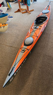 Stellar S16 G3 multi sport touring kayak orange gray top