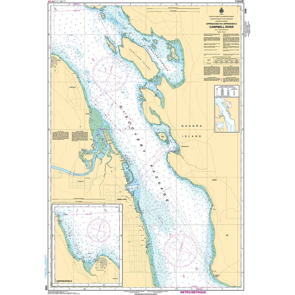 Approaches to Campbell River CHS Chart 3540