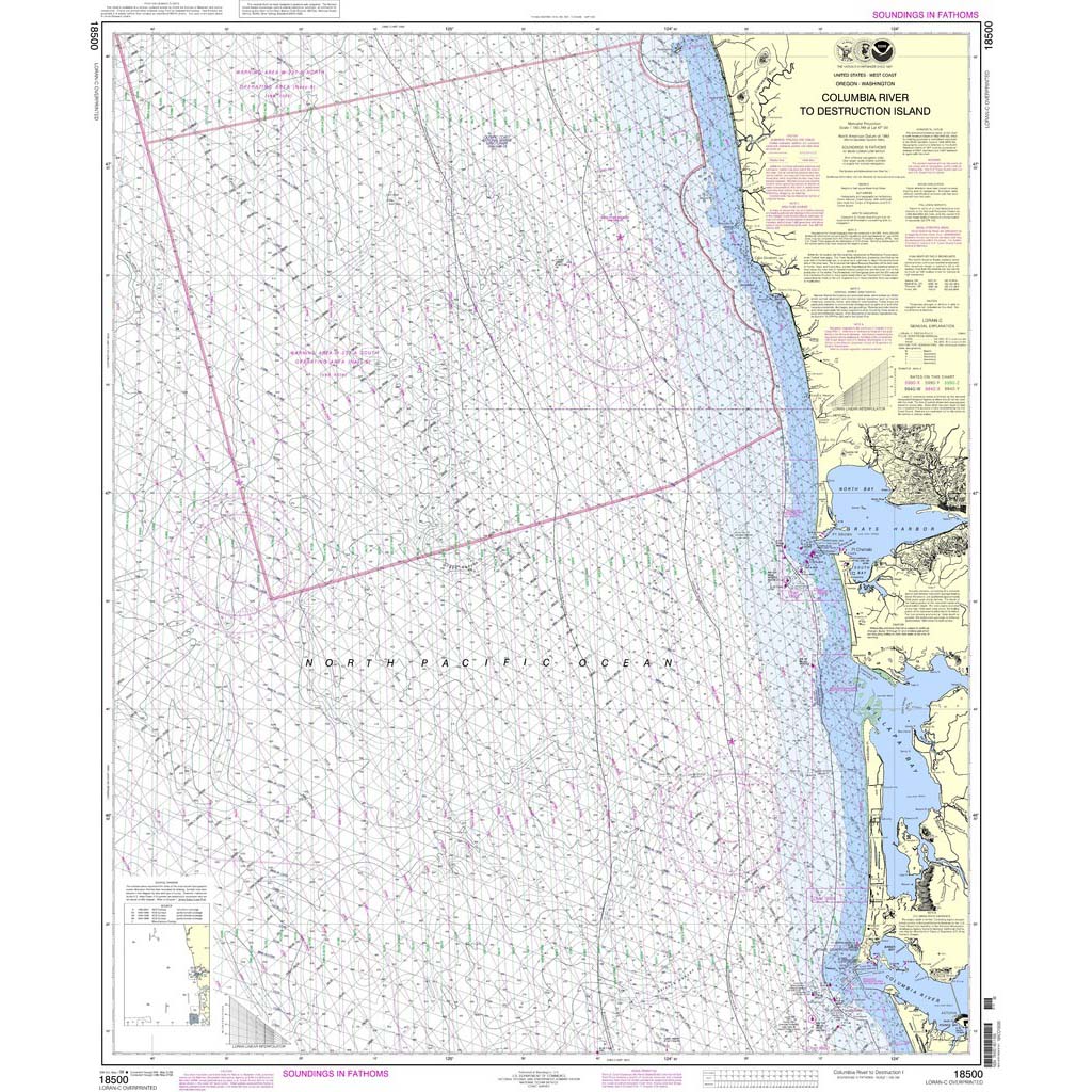 Columbia River to Destruction Island NOAA Chart 18500