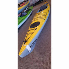Load image into Gallery viewer, Current Designs Vision 130 kayak with skeg near me yellow gray
