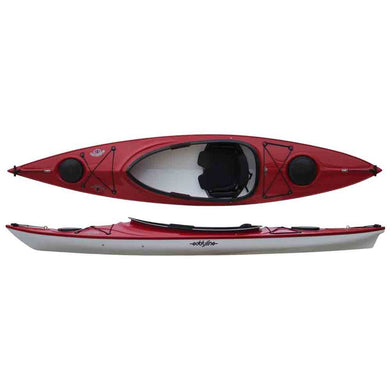 Eddyline Sandpiper lightweight recreational kayak red silver