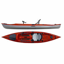 Load image into Gallery viewer, Eddyline Caribbean 12FS fishing kayak red silver 
