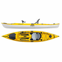 Load image into Gallery viewer, Eddyline Caribbean 12FS fishing kayak yellow at Alder Creek Kayak and Canoe
