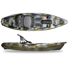 Load image into Gallery viewer, The Feel Free Moken 10 V2 Desert Camo fits in any pickup truck bed. Top rated fishing kayak.
