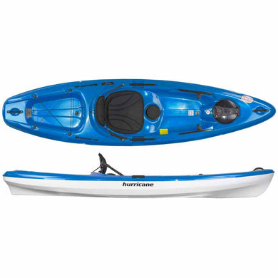 Hurricane Skimmer 106 blue. Recreational sit on top kayak
