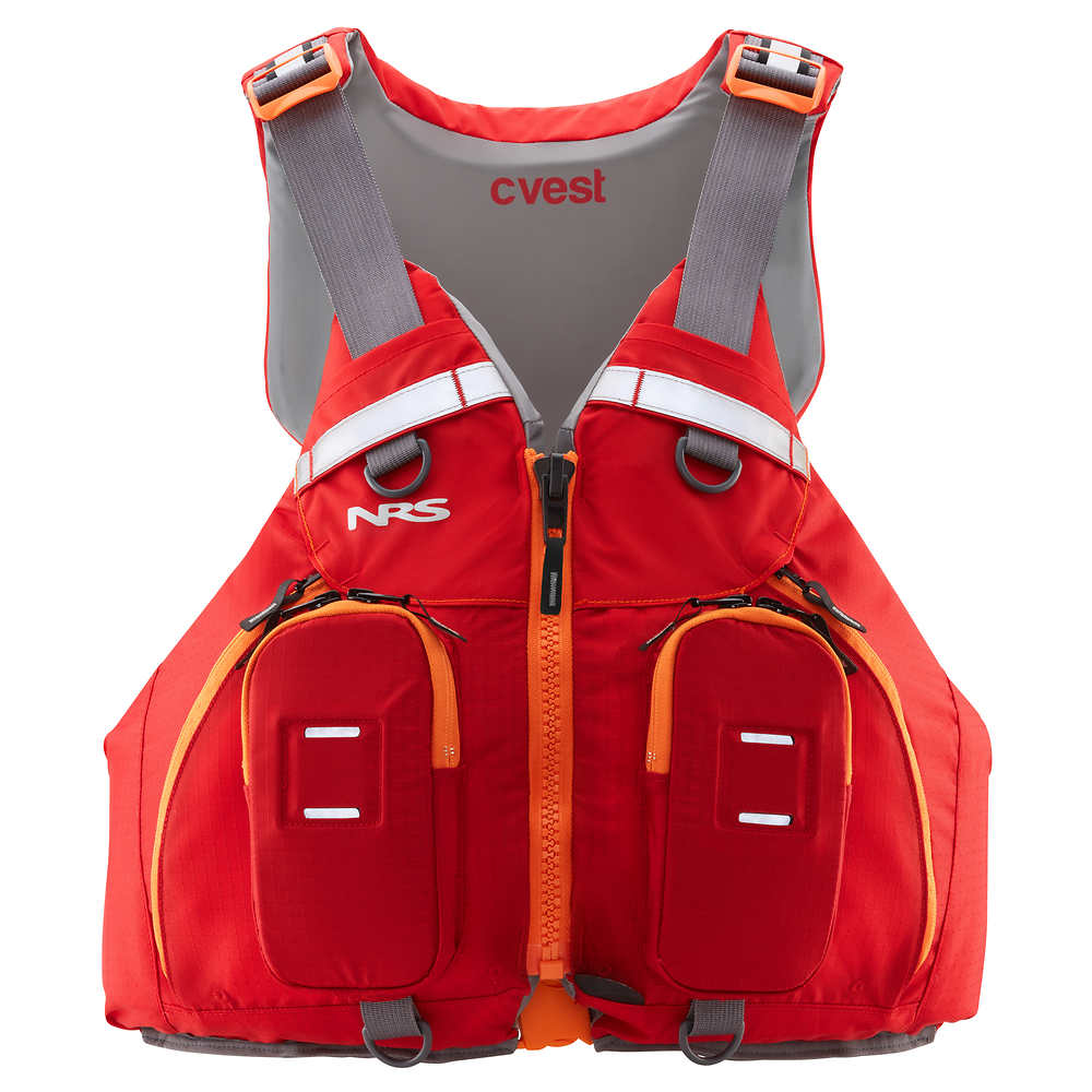 NRS CVest Red sea kayaking life jacket
