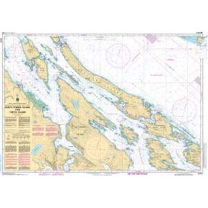 North Pender Island to Thetis Island Chart CHS 3442