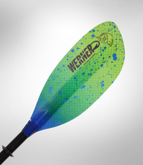 Werner Shuna Hooked Fiberglass Adjustable Kayak Fishing Paddle