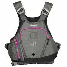 Load image into Gallery viewer, Stohlquist Edge PFD Grey Fuschia low profile high mobility PFD for active paddling

