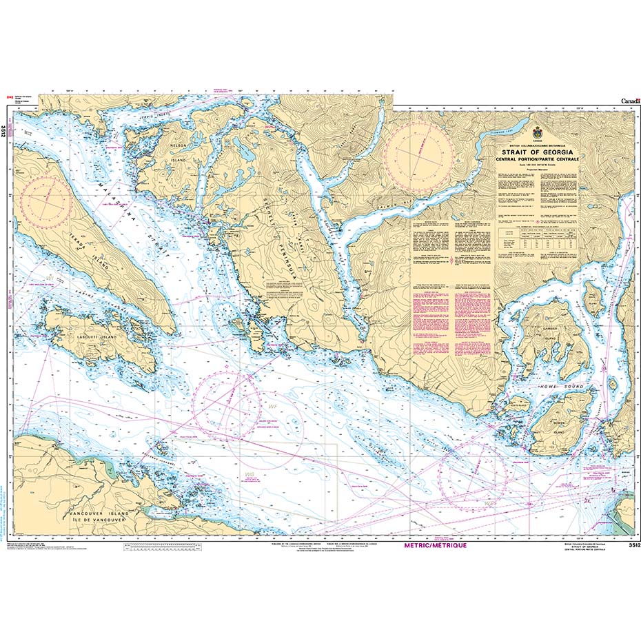 Strait of Georgia - Central Chart CHS 3512