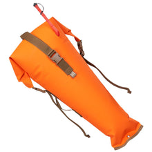 Load image into Gallery viewer, The Watershed Futa StowFloat Safety Orange provides flotation for your kayak and also keeps your gear dry inside.
