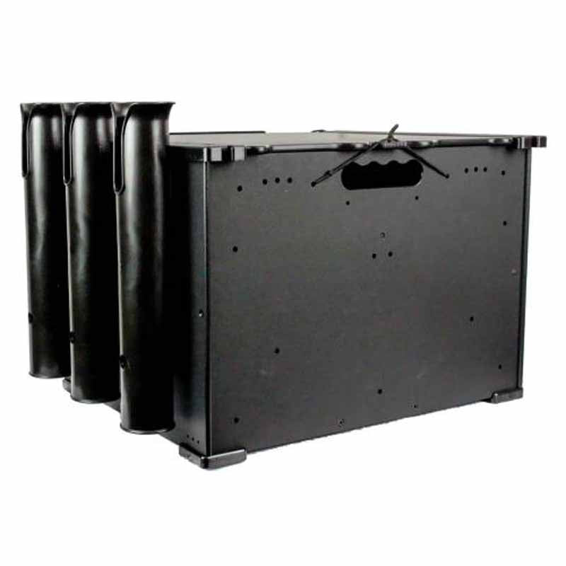 fishing crate with rod holders HLOGREE FlexCrate Kayak 4 (Assembly Needed),13''x13''x13'' Compact Kayak Tackle Storage Box & Gear Organizer for Kayaks,with Lockable Lid 5 deck loops with well nuts YakAttack BlackPak 12X16X11 Fishing Crate