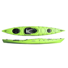 Load image into Gallery viewer, Top rated day touring kayak Feelfree Aventura 140 V2 with Skeg Lime.
